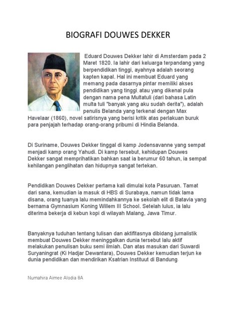 Douwes Dekker sebagai Tokoh Nasionalis biografi douwes dekker