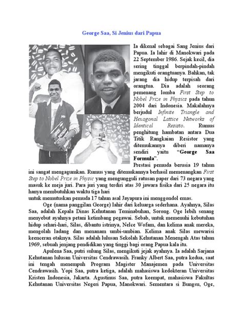 Biografi George Saa dalam politik