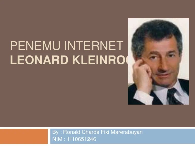 Biografi leonard kleinrock penemu
