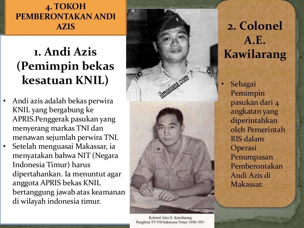 Pemberontakan belakang latar sejarah andi azis